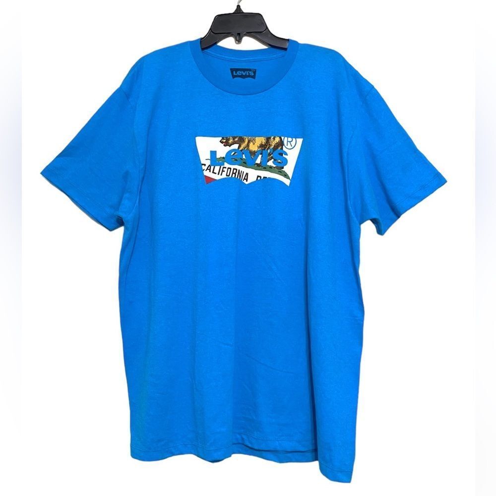 Levi's Graphic T-Shirt California Republic Bear 
Tee Blue Short Sleeve size XL